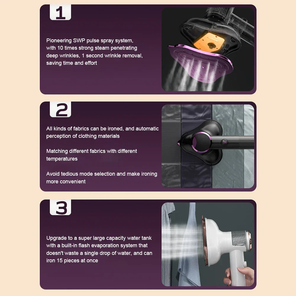 Portable Handheld Steam Iron Wet Dry Anti Wrinkle Travel Home Clothes - Image 5
