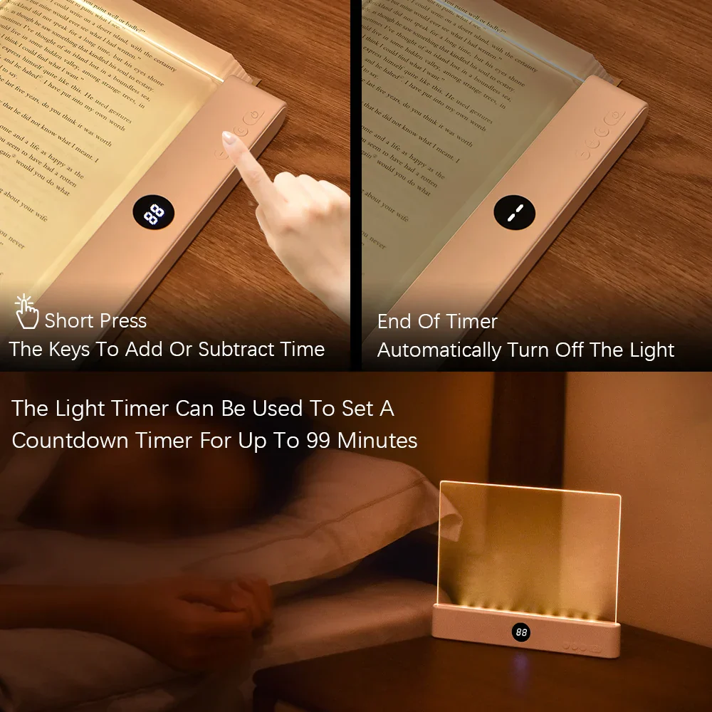 Portable LED Book Reading Light Clip-On Bookmark Lamp for Bed Car Travel Study - Image 4