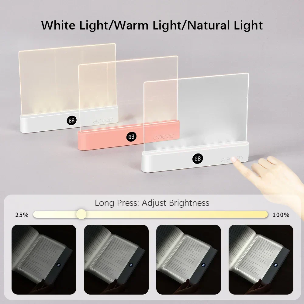 Portable LED Book Reading Light Clip-On Bookmark Lamp for Bed Car Travel Study - Image 5
