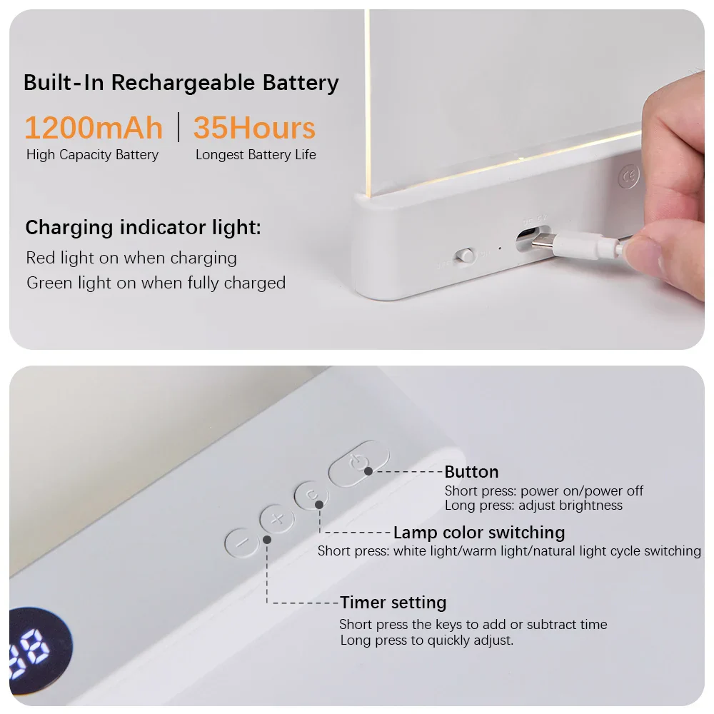 Portable LED Book Reading Light Clip-On Bookmark Lamp for Bed Car Travel Study - Image 6