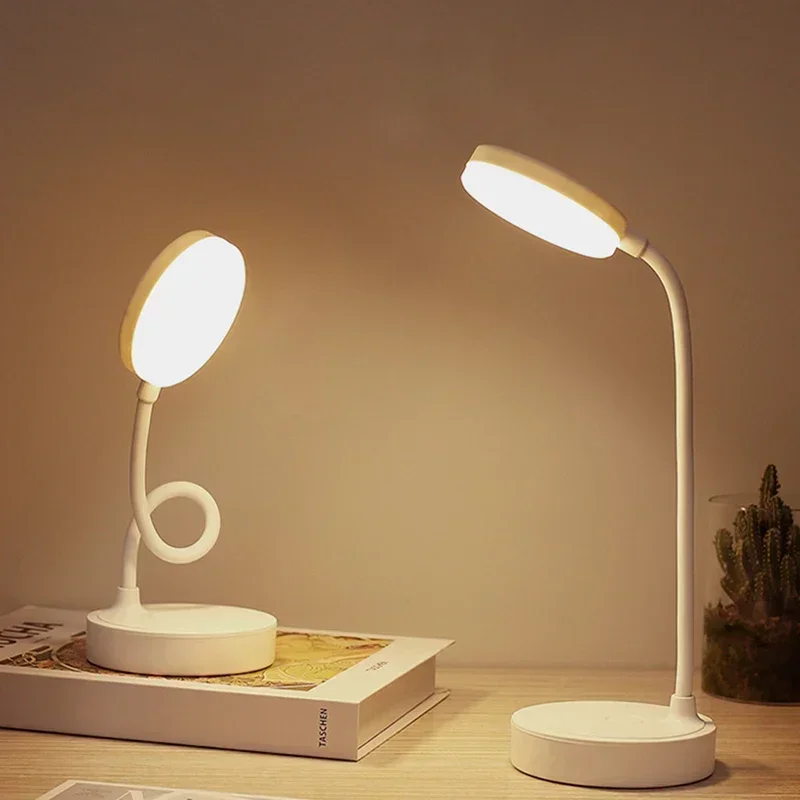 Portable LED Desk Lamp USB Battery Table Light 3-Color Stepless Dimming Eye Care - Image 2