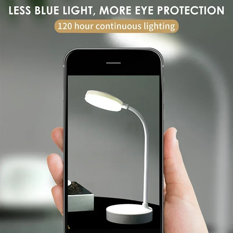Portable LED Desk Lamp USB Battery Table Light 3-Color Stepless Dimming Eye Care - Image 5