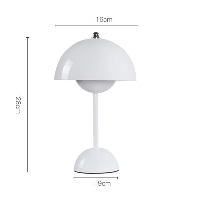 Portable LED Mushroom Table Lamp Touch Dimmable Rechargeable Flowerpot Light - Image 6