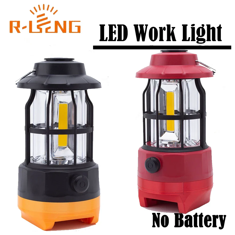 Portable LED Work Light 18V Battery Powered Camping Emergency Lantern Lamp - Image 2