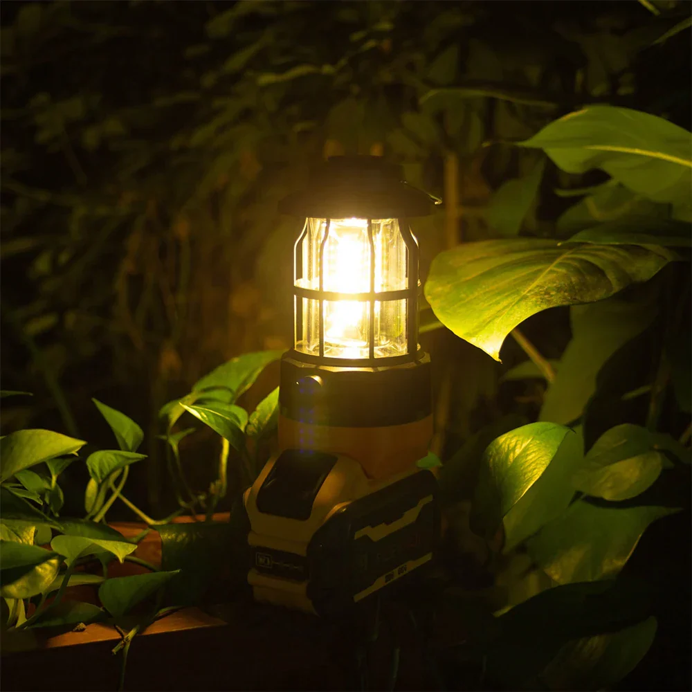 Portable LED Work Light 18V Battery Powered Camping Emergency Lantern Lamp - Image 4