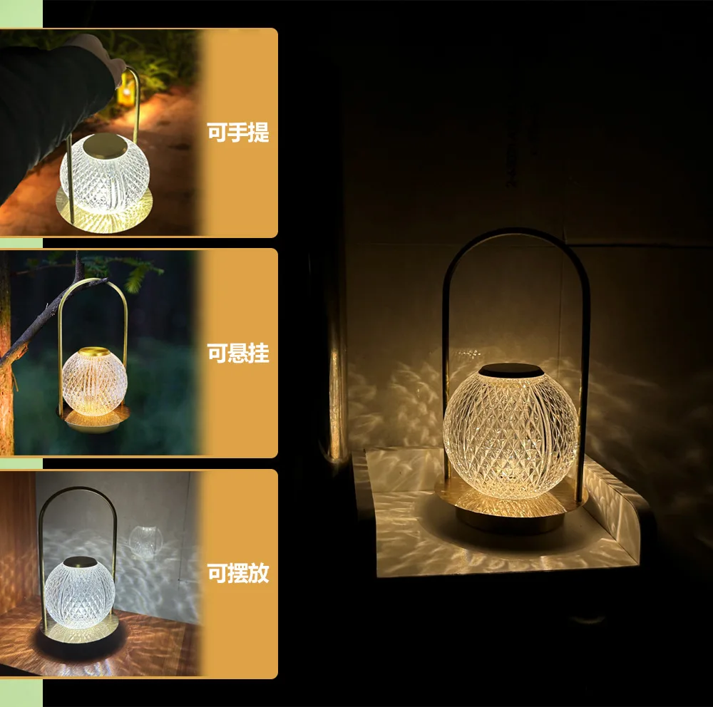 Portable Metal LED Desk Lamp USB Rechargeable Bedside Night Light Decor - Image 3
