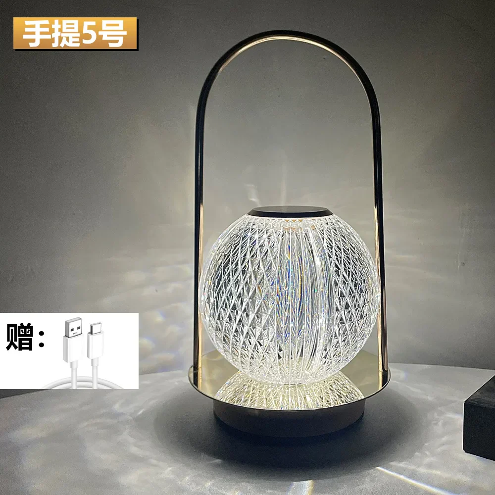 Portable Metal LED Desk Lamp USB Rechargeable Bedside Night Light Decor - Image 4