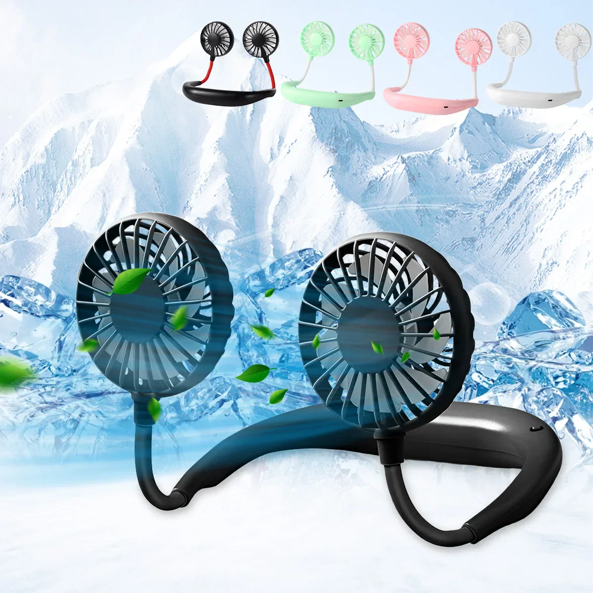 Portable Mini Fan ZY-A1 3-Speed 1200mAh Type-C Rechargeable - Image 2