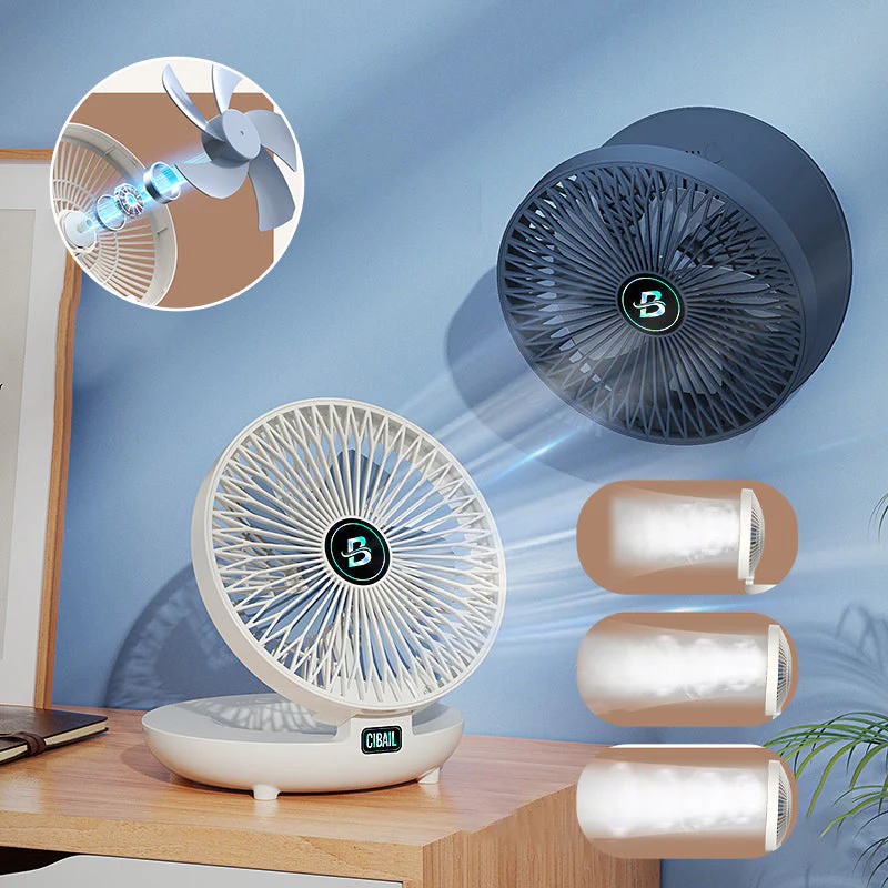 Portable Mini Folding Fan Rechargeable 3-Speed USB Desk Fan - Image 4