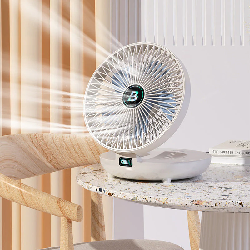 Portable Mini Folding Fan Rechargeable 3-Speed USB Desk Fan - Image 5