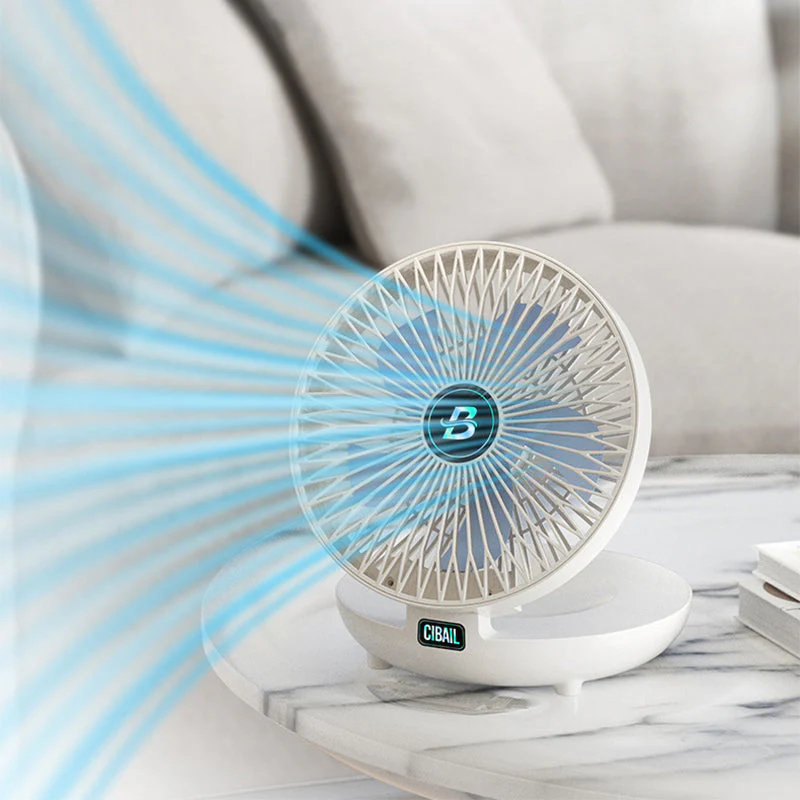 Portable Mini Folding Fan Rechargeable 3-Speed USB Desk Fan - Image 8