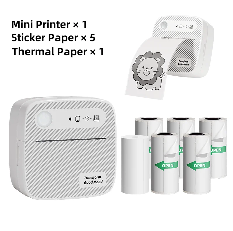 Portable Mini Photo Printer Bluetooth Inkless Thermal Sticker Label Maker B3 - Image 9