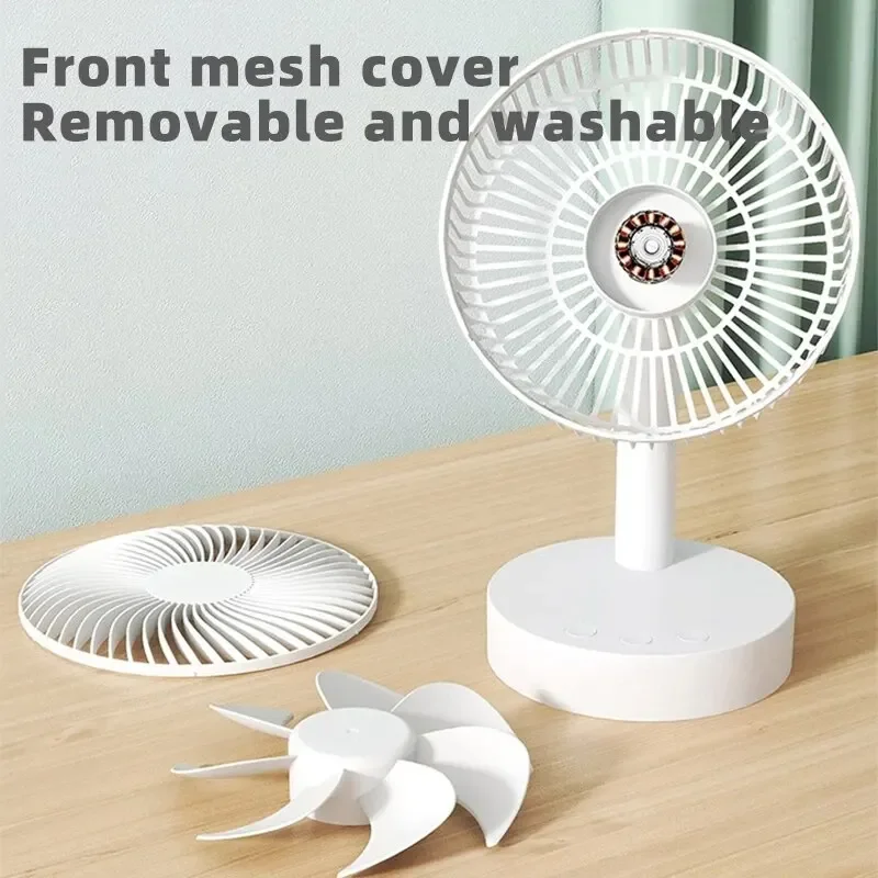 Portable Rechargeable Fan 4-Speed Silent 8-Hour Timer - Image 3