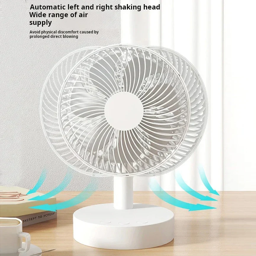Portable Rechargeable Fan 4-Speed Silent 8-Hour Timer - Image 4