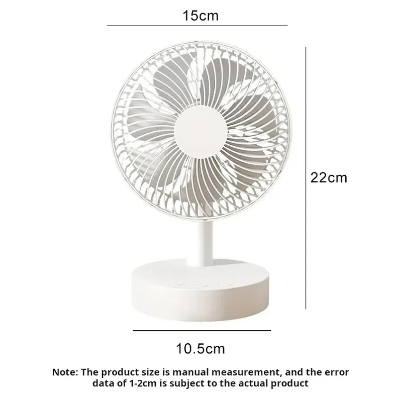 Portable Rechargeable Fan 4-Speed Silent 8-Hour Timer - Image 5