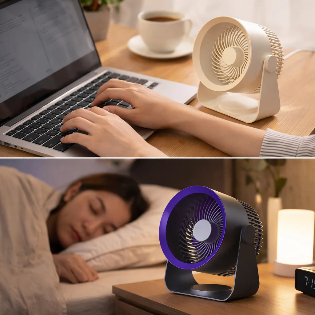 Portable Rechargeable Fan 4000mAh 3-Speed Type-C 5V - Image 2