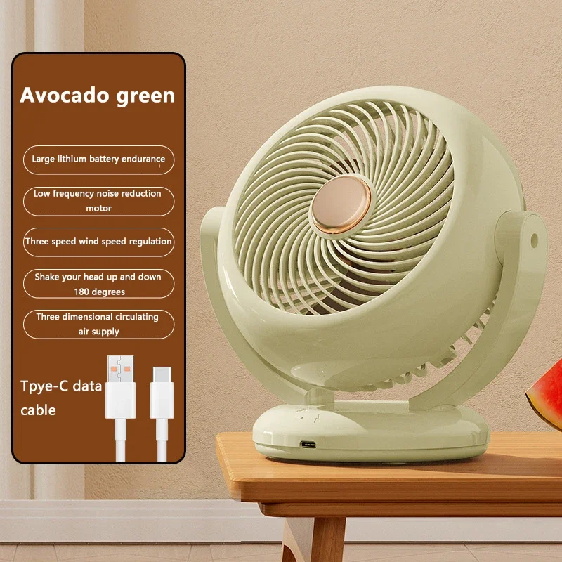 Portable Rechargeable Mini Fan Quiet Adjustable Desktop - Image 7