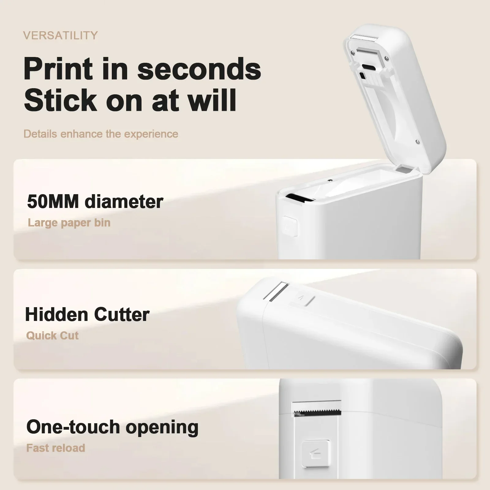Portable Thermal Label Maker Mini Sticker Printer for Home School Office Organizing - Image 3