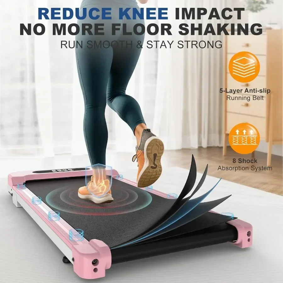 Portable Under Desk Walking Pad Treadmill 2.5HP Incline Quiet Home Office - Image 4