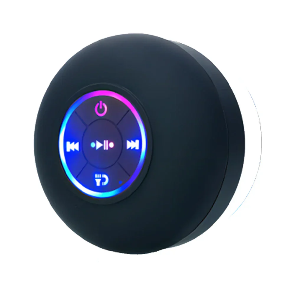 Portable Waterproof Bluetooth Speaker with LED Light Suction Cup Outdoor - Image 7