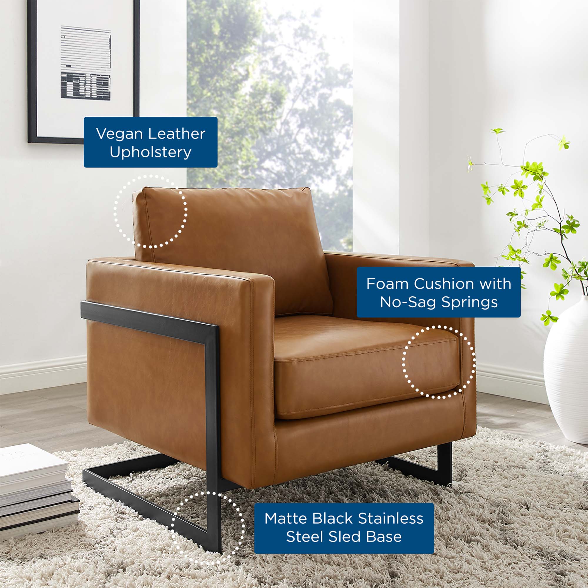 Posse Vegan Leather Accent Chair by Modway - Image 7