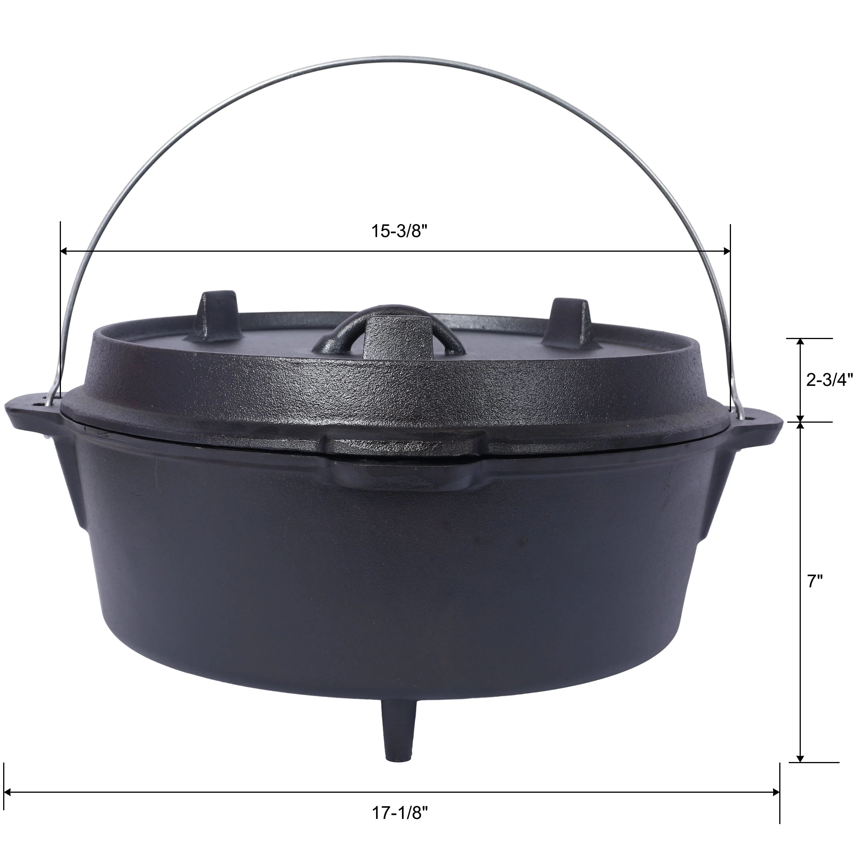Pre-Seasoned Cast Iron Dutch Oven With Skillet Lid - Image 16