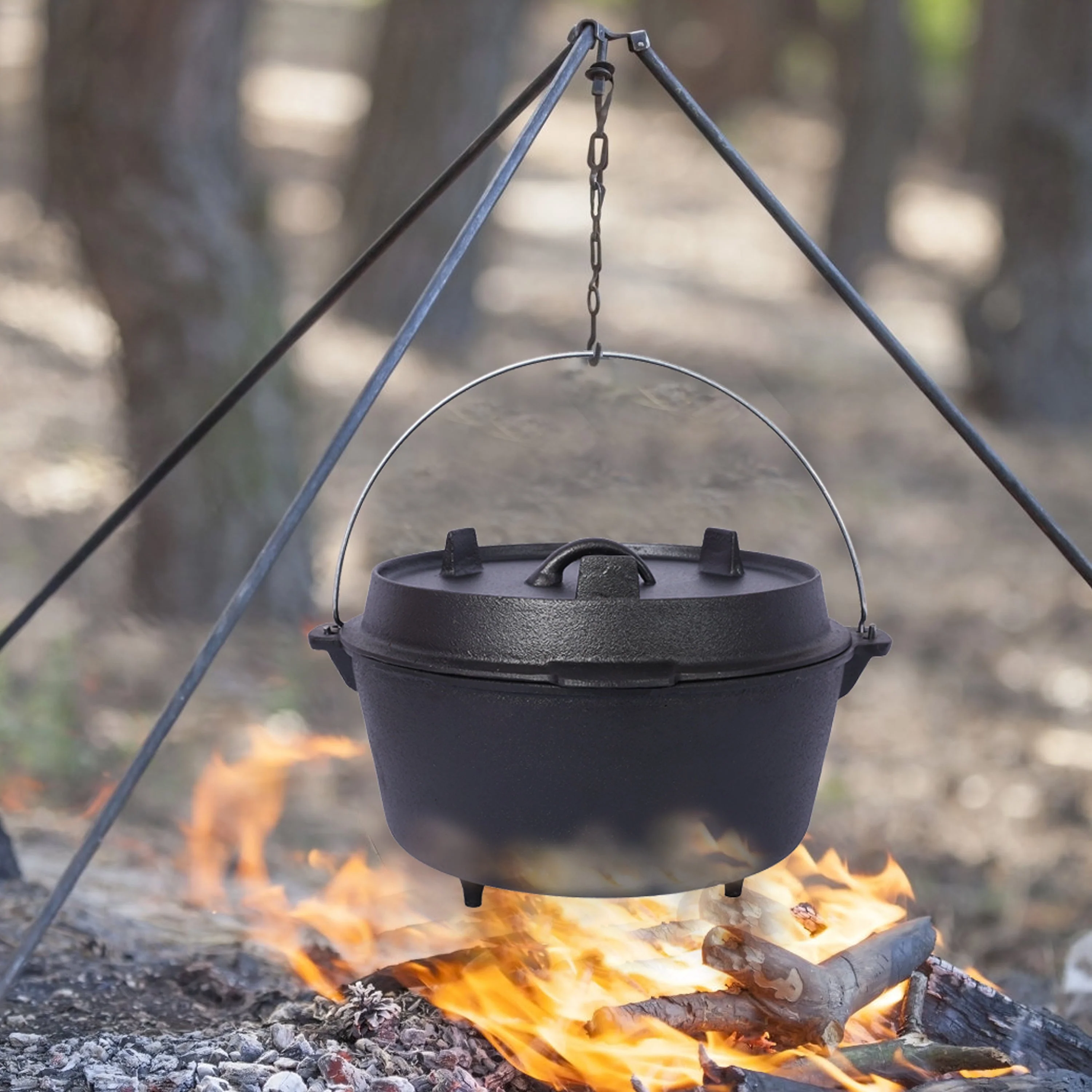 Pre-Seasoned Cast Iron Dutch Oven With Skillet Lid - Image 18