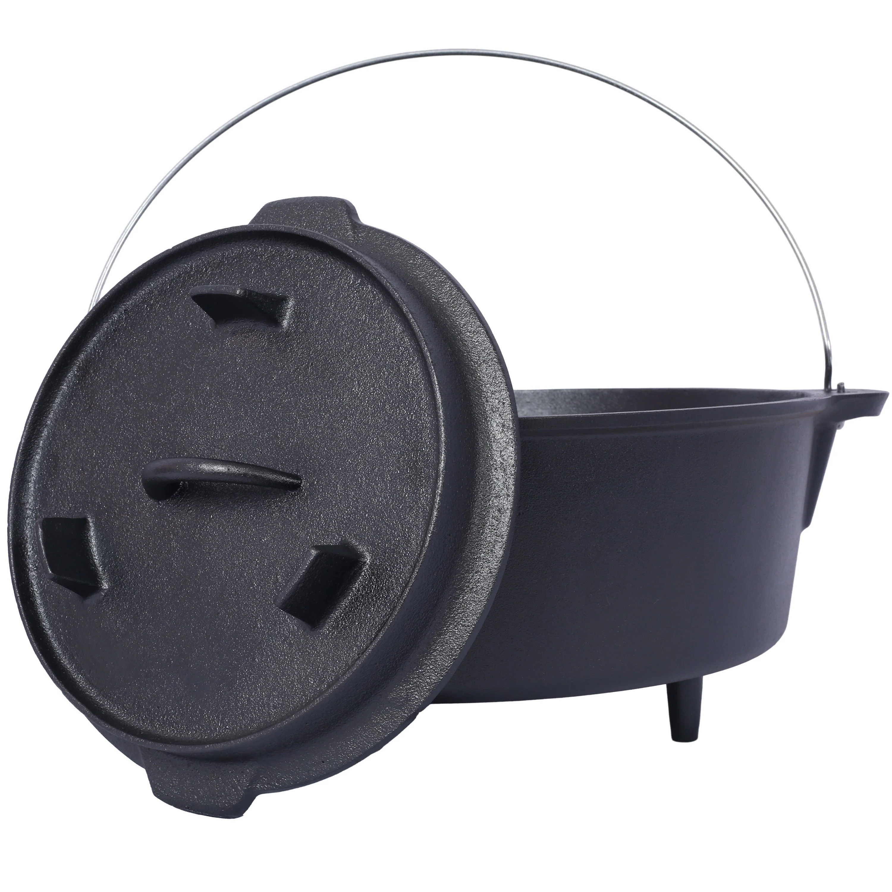 Pre-Seasoned Cast Iron Dutch Oven With Skillet Lid - Image 2