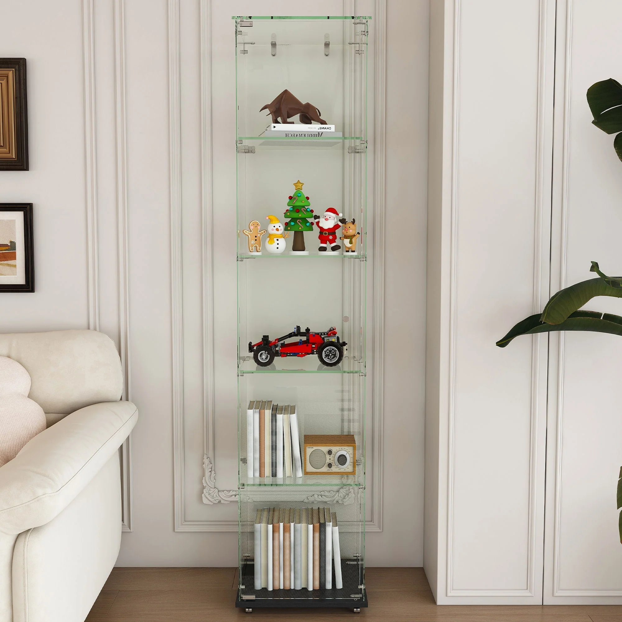 Premium 5 Tier Glass Display Case With 5 Dynamic LED Modes - Image 5