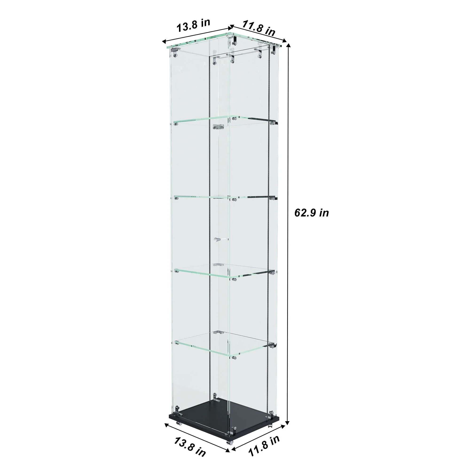Premium 5 Tier Glass Display Case With 5 Dynamic LED Modes - Image 7