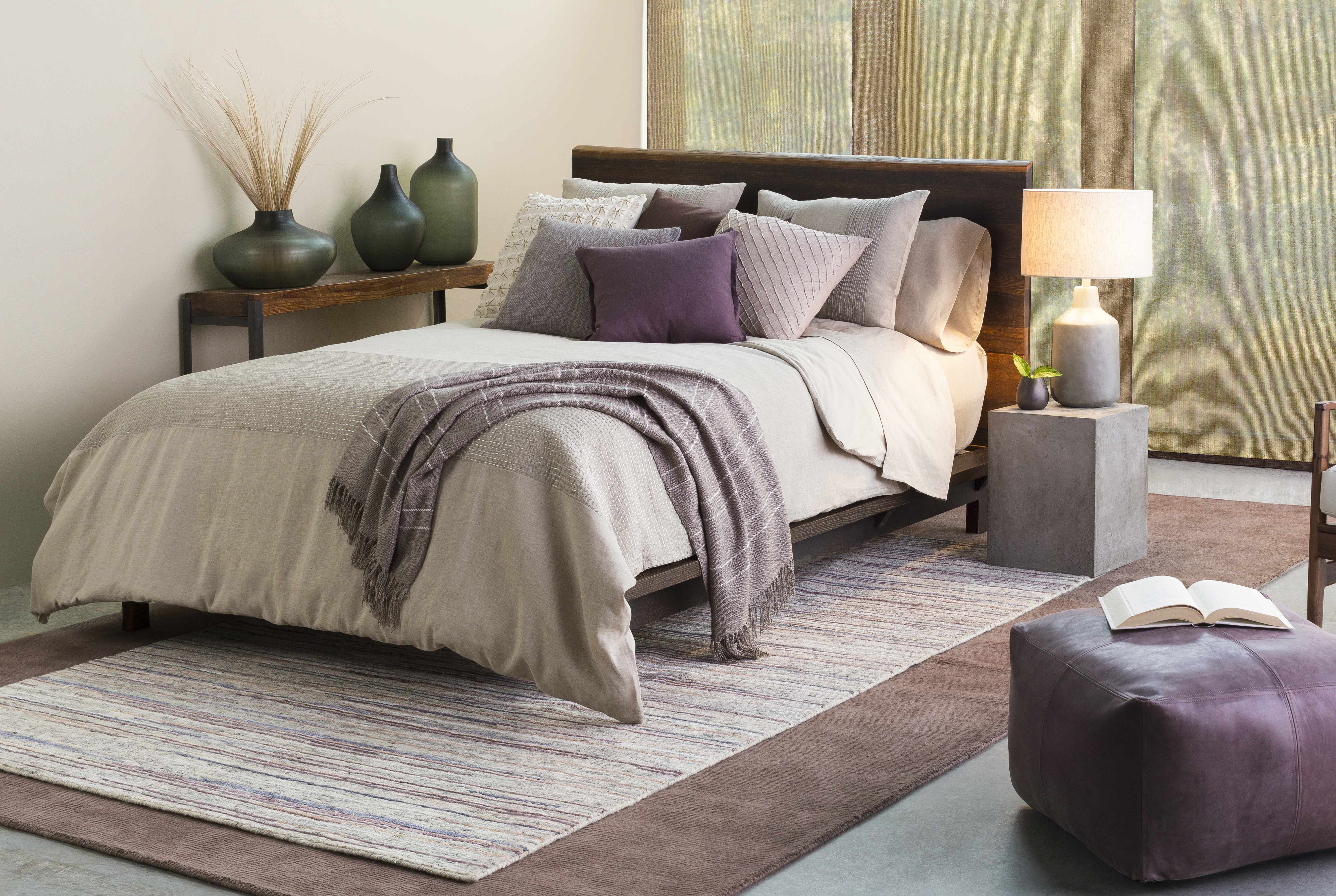 Premium 6x9 Striped Wool&Viscose Rug - Clearance - Image 2