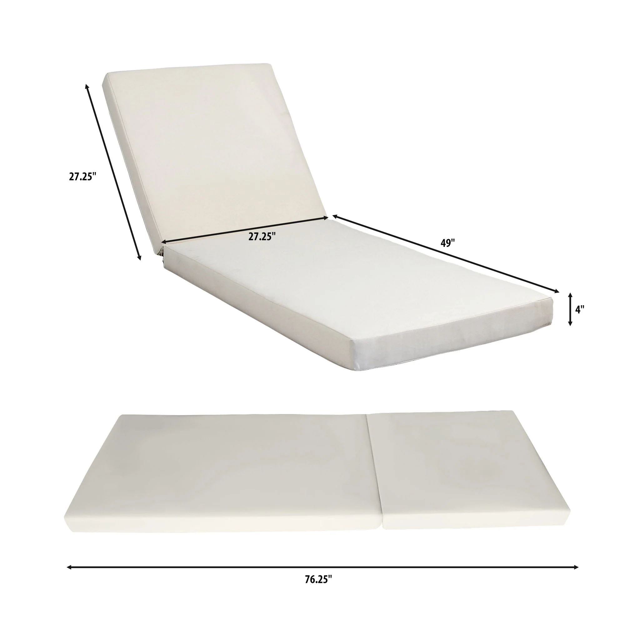 Premium Acacia Wood Lounge Chaise Set with Water Resistant Cushions, Adjustable Recline - Image 4