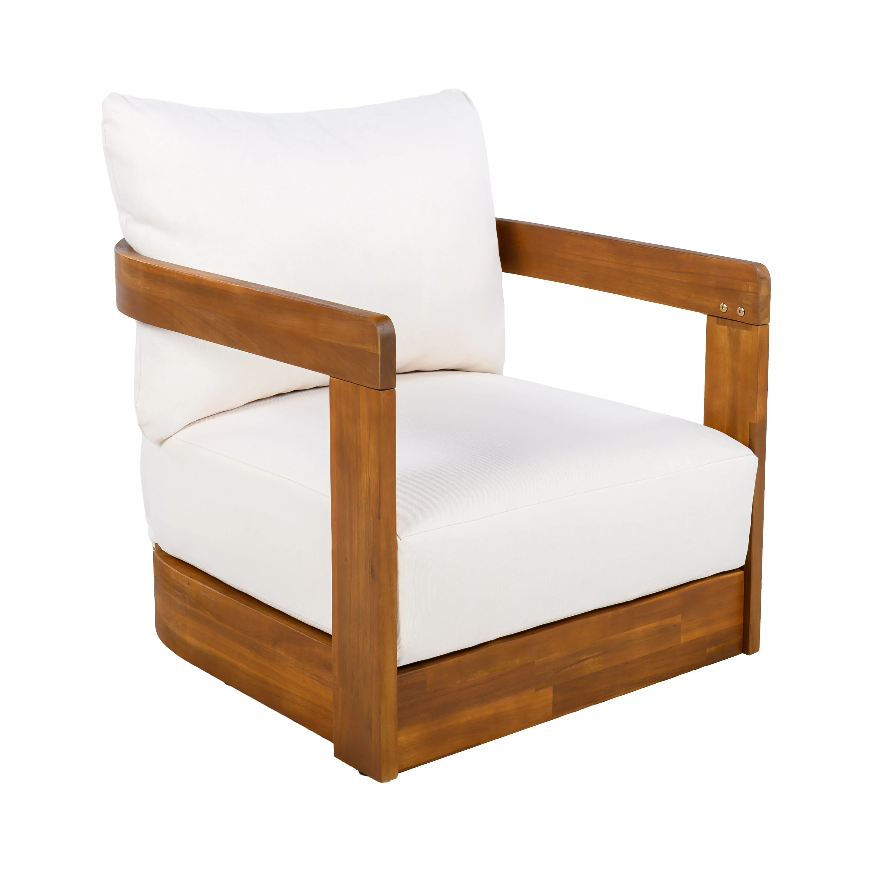 Premium Acacia Wood Outdoor Club Chair - Image 11