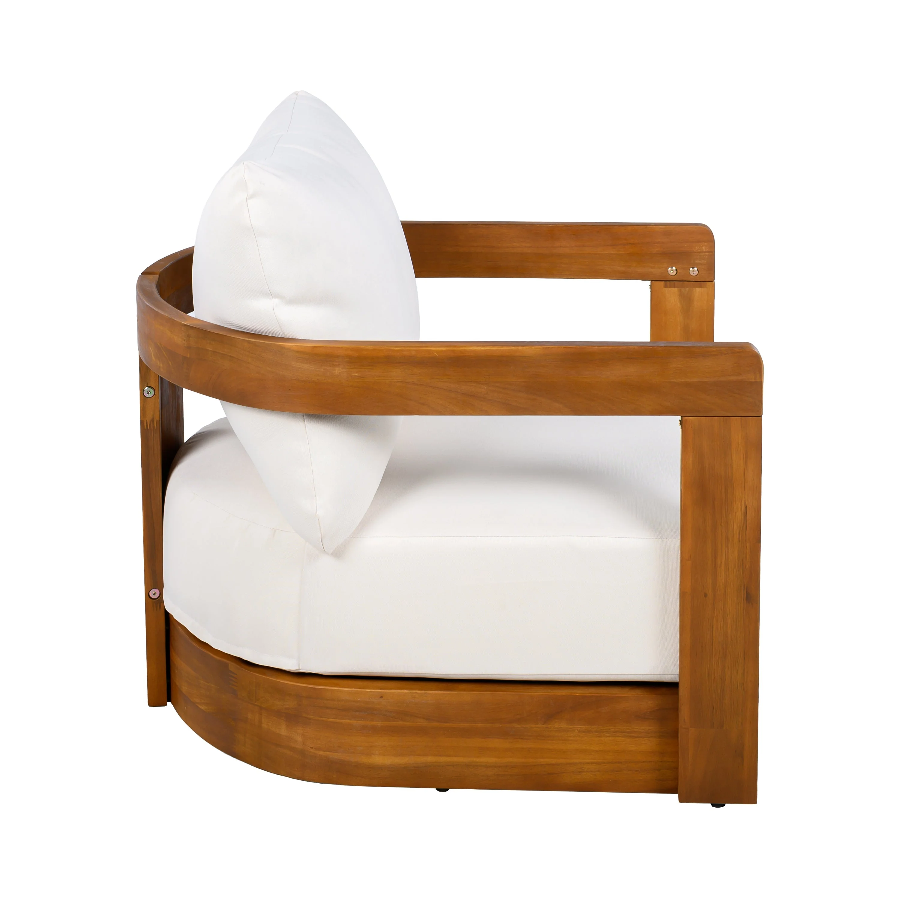 Premium Acacia Wood Outdoor Club Chair - Image 12