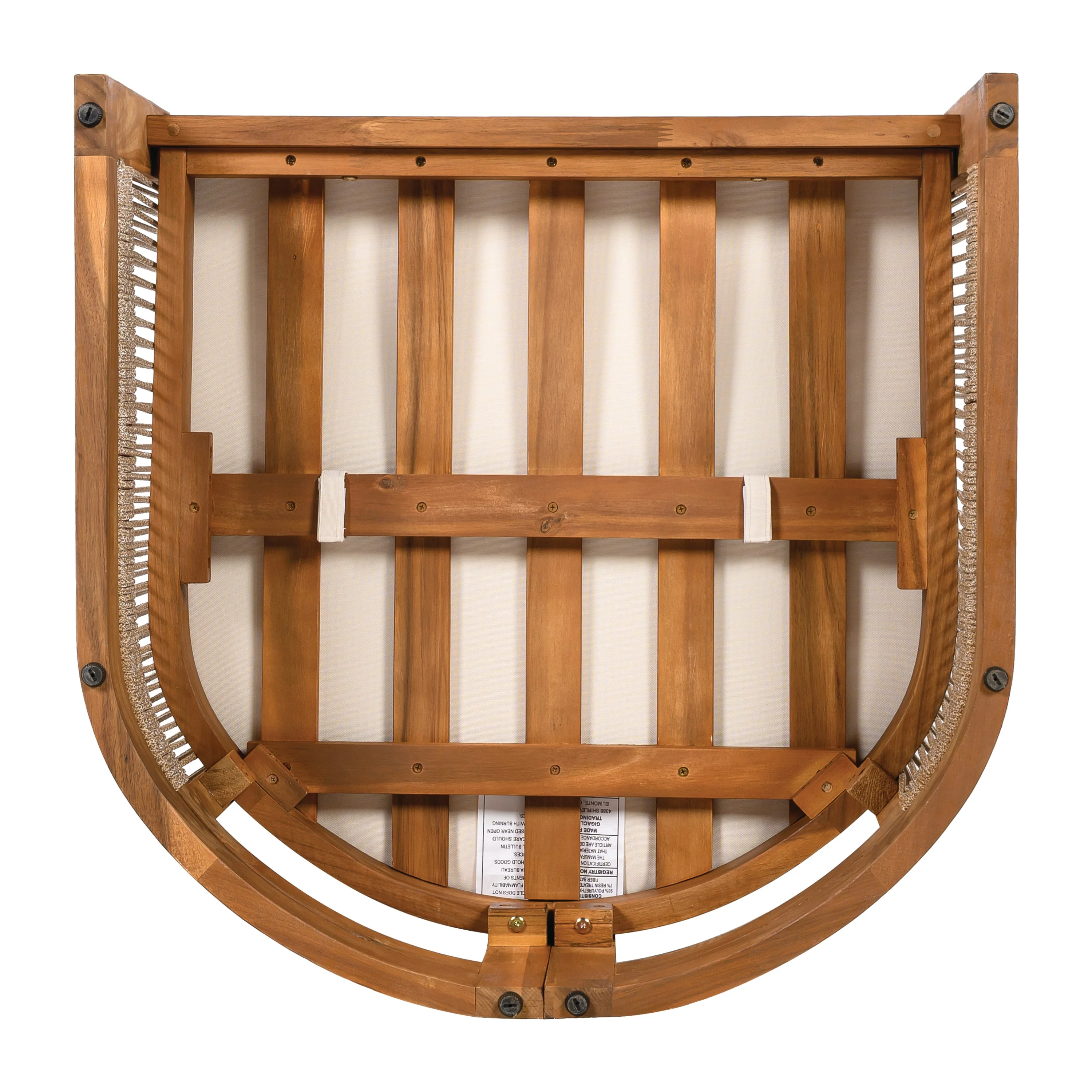 Premium Acacia Wood Outdoor Club Chair with Curved Tub Design - Image 13