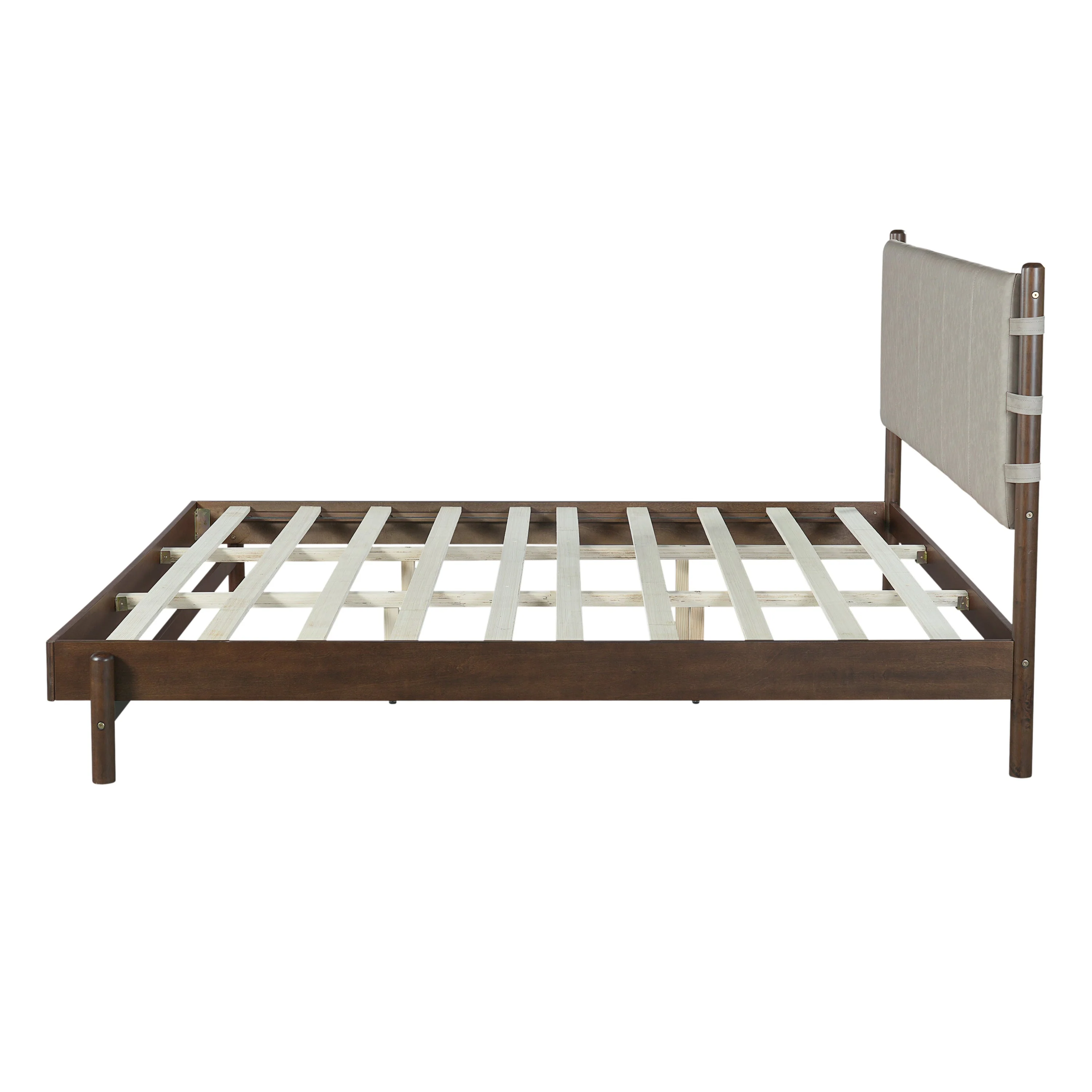 Premium Rubber Wood Platform Bed Frame, King Size with Headboard - Image 10