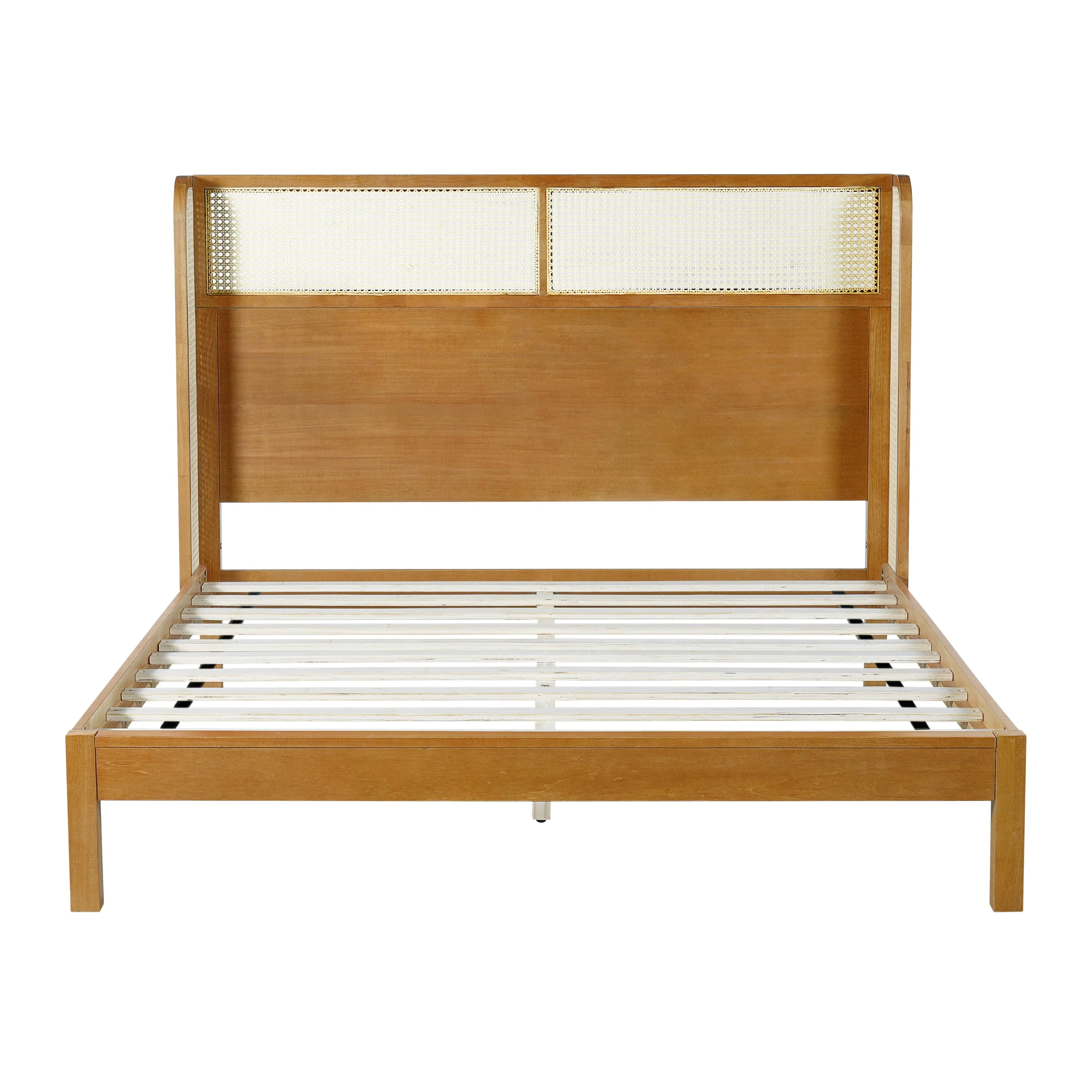 Premium Rubber Wood Platform Queen Bed Frame with Headboard - Image 7