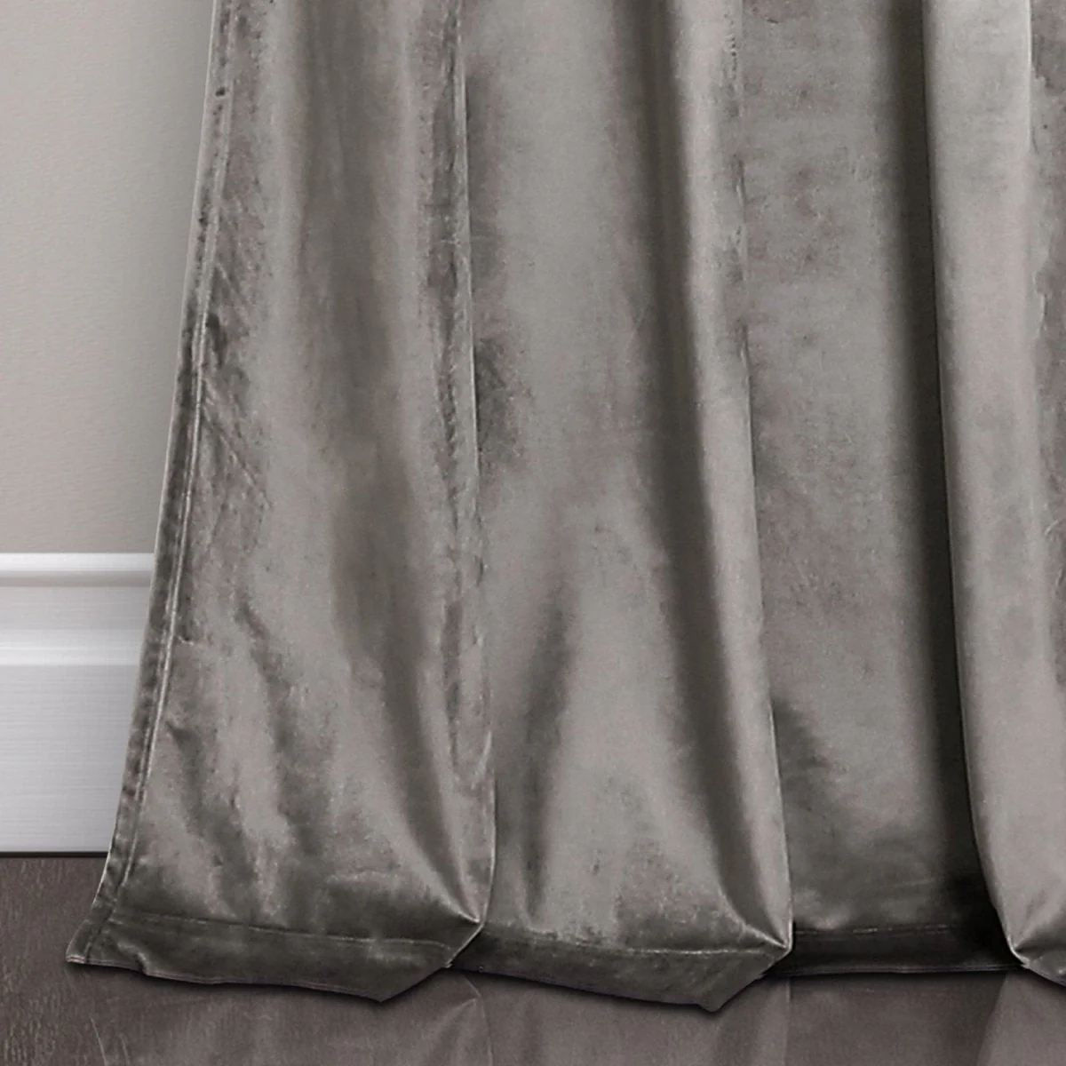 Prima Velvet Color Block Room Darkening Window Curtain Panel Set - Image 11