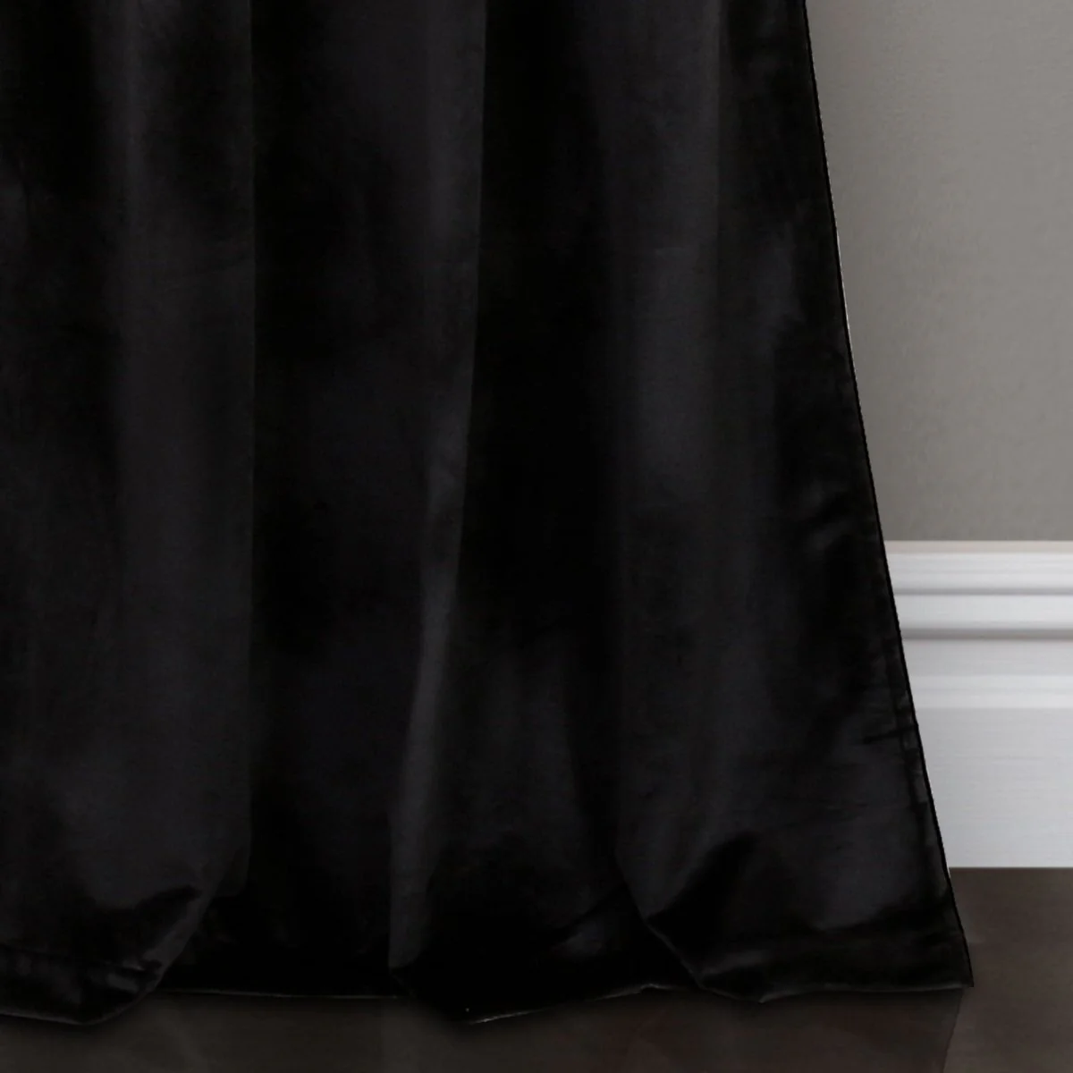 Prima Velvet Color Block Room Darkening Window Curtain Panel Set - Image 9