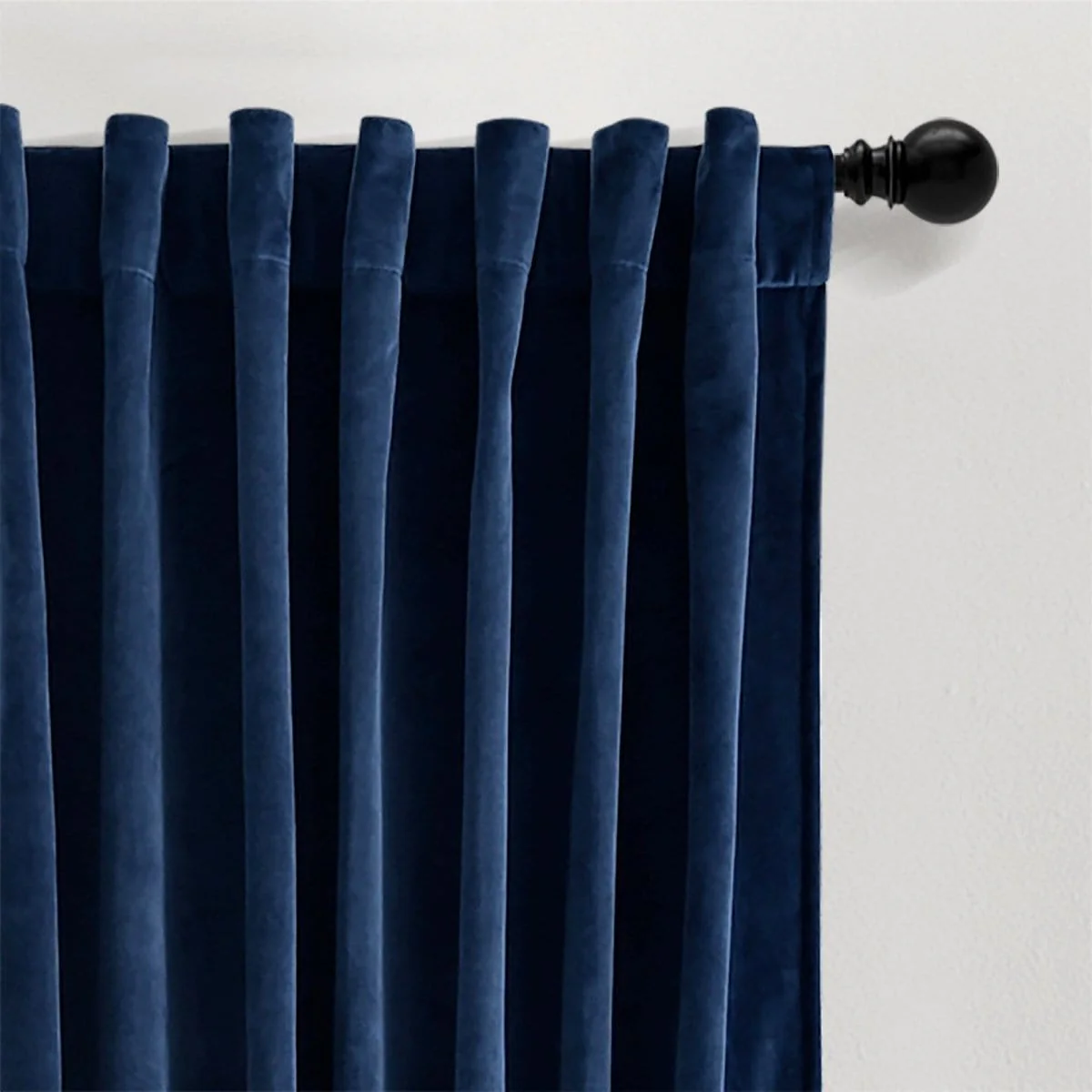 Prima Velvet Solid Back Tab Rod Pocket Light Filtering Window Curtain Panel Set - Image 11