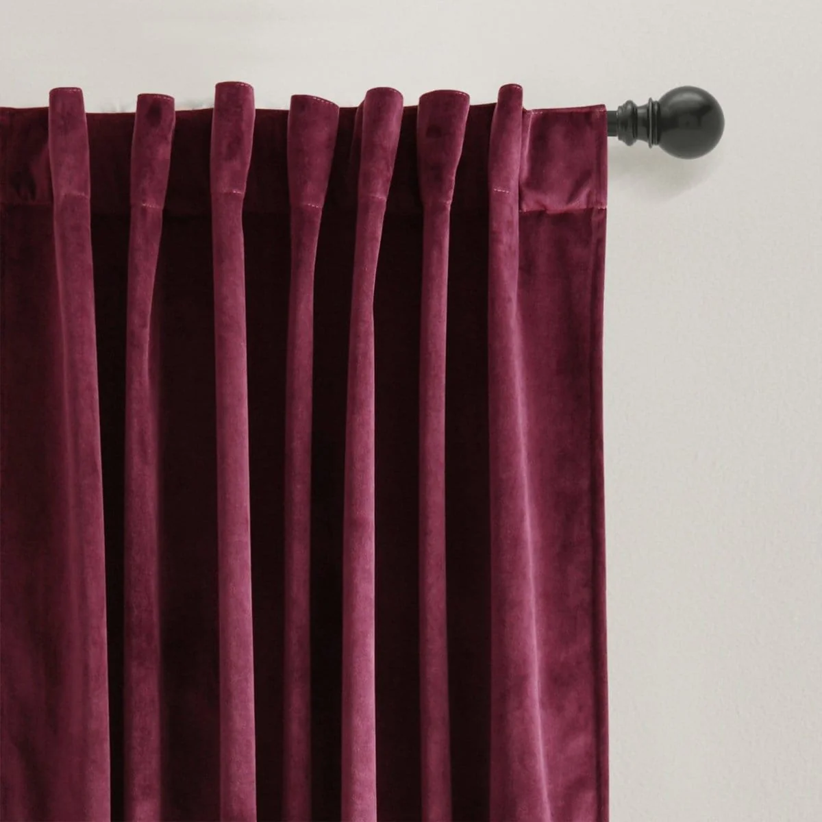 Prima Velvet Solid Back Tab Rod Pocket Light Filtering Window Curtain Panel Set - Image 16