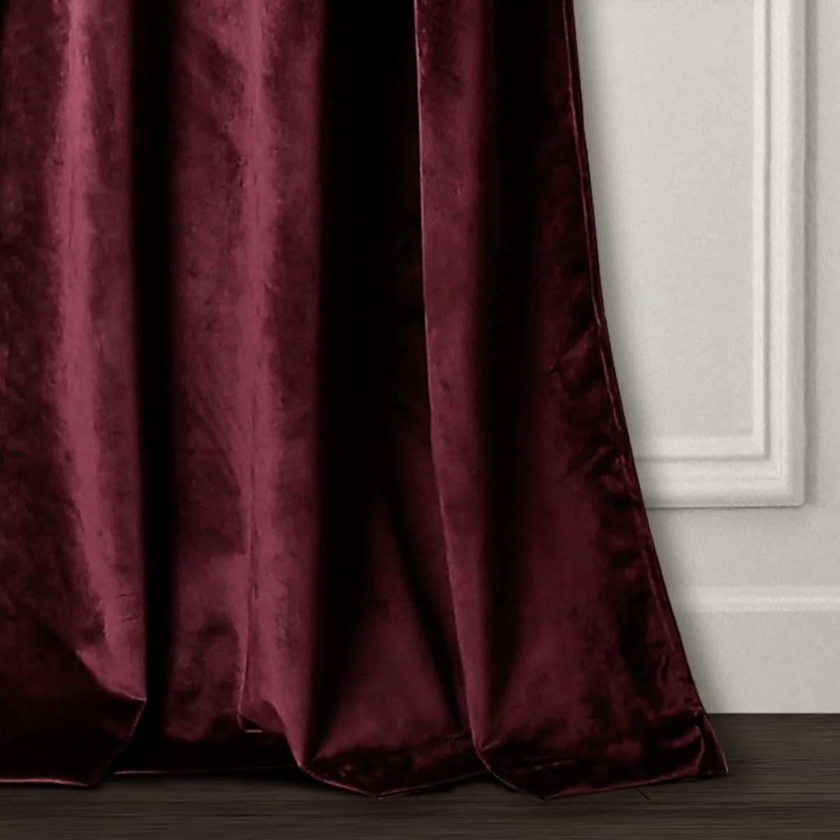 Prima Velvet Solid Back Tab Rod Pocket Light Filtering Window Curtain Panel Set - Image 17