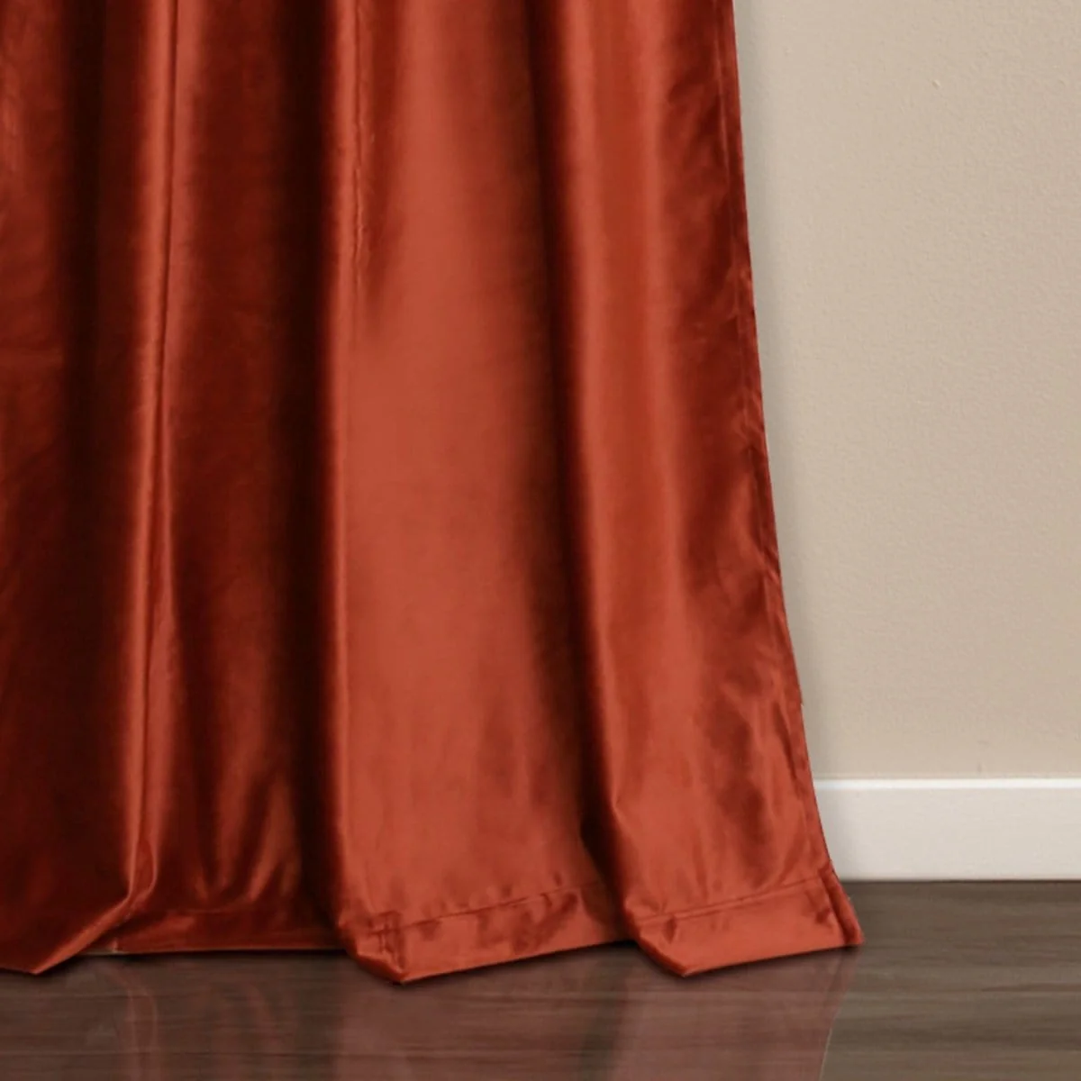 Prima Velvet Solid Back Tab Rod Pocket Light Filtering Window Curtain Panel Set - Image 24