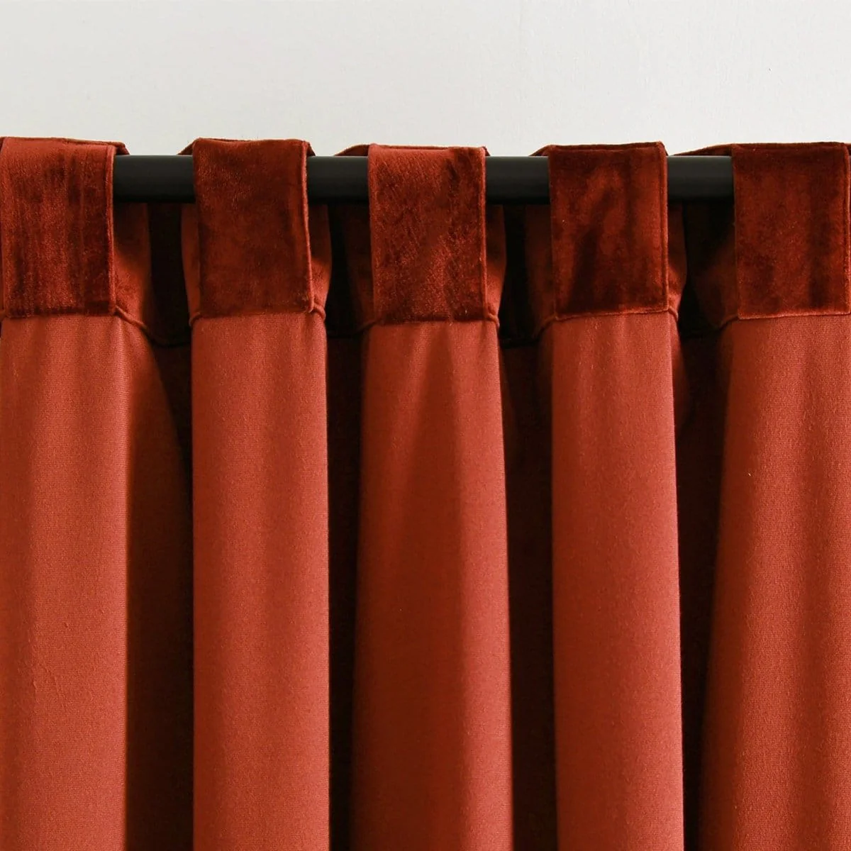 Prima Velvet Solid Back Tab Rod Pocket Light Filtering Window Curtain Panel Set - Image 26