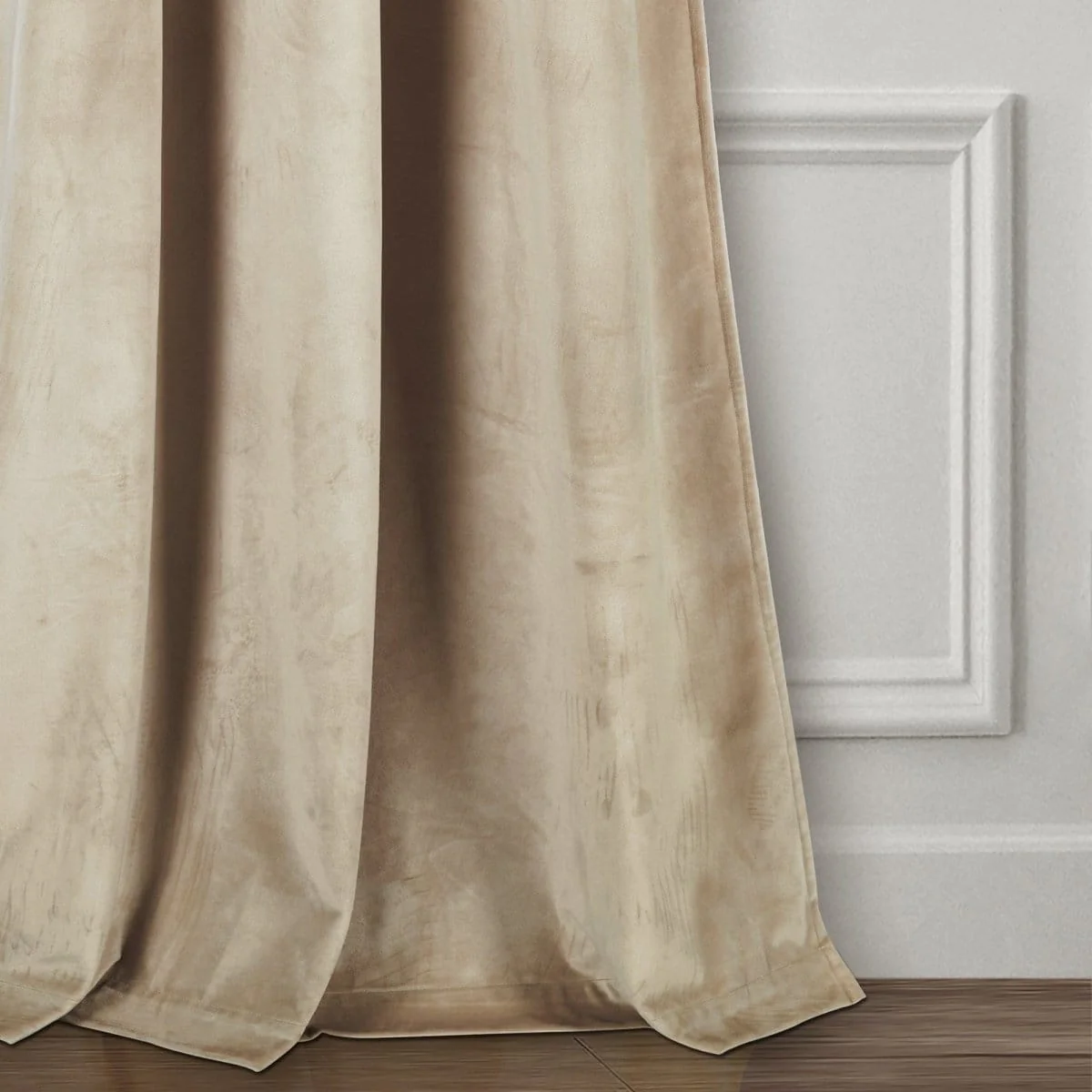 Prima Velvet Solid Back Tab Rod Pocket Light Filtering Window Curtain Panel Set - Image 31