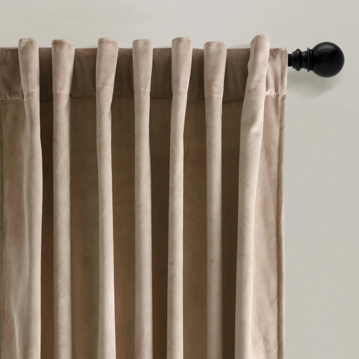 Prima Velvet Solid Back Tab Rod Pocket Light Filtering Window Curtain Panel Set - Image 42