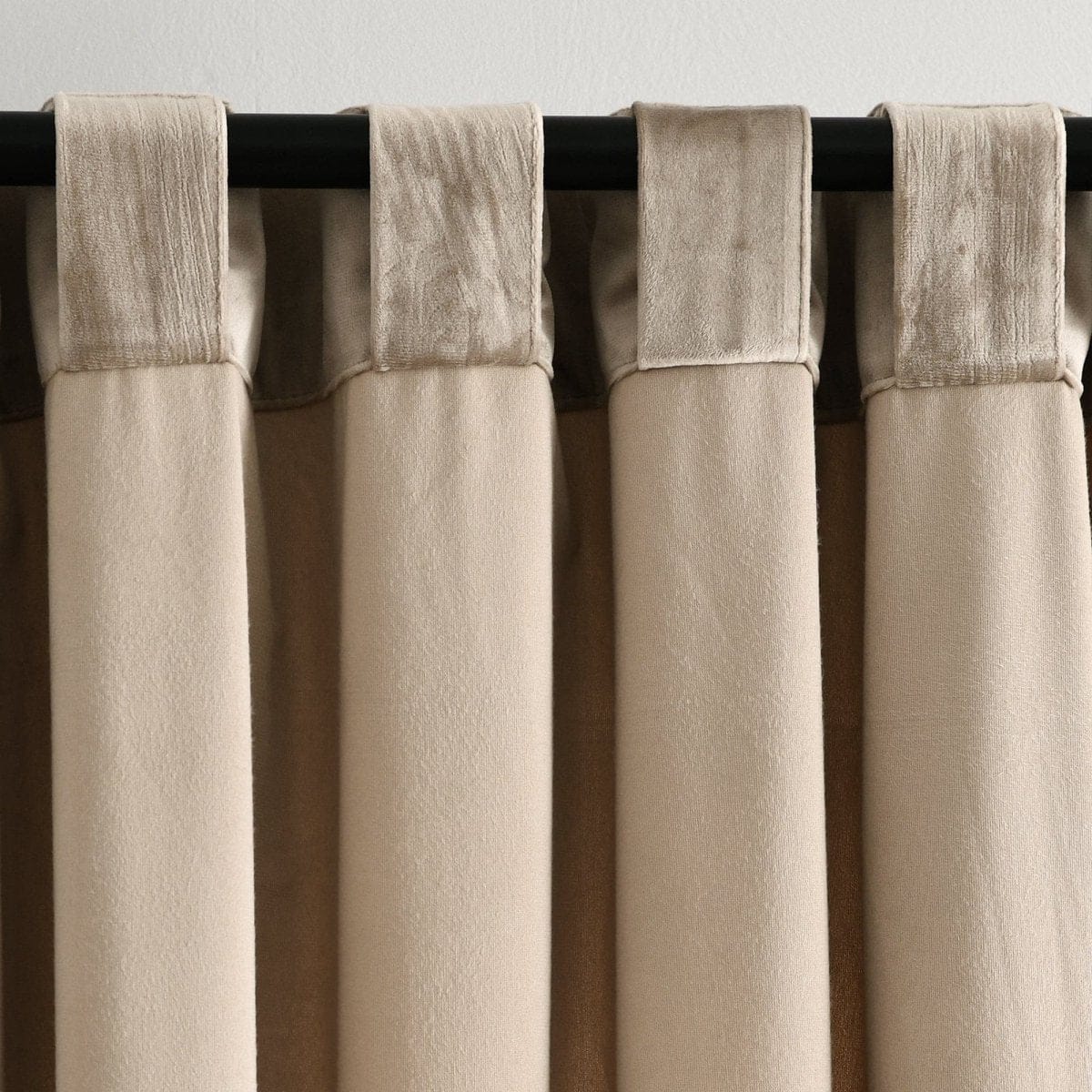 Prima Velvet Solid Back Tab Rod Pocket Light Filtering Window Curtain Panel Set - Image 45