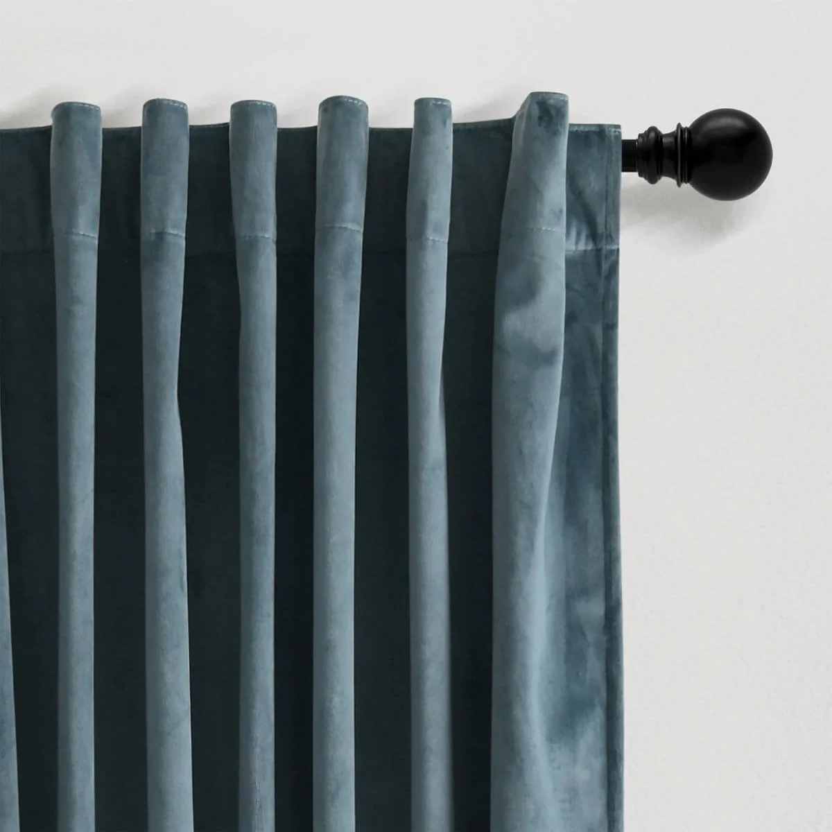 Prima Velvet Solid Back Tab Rod Pocket Light Filtering Window Curtain Panel Set - Image 46