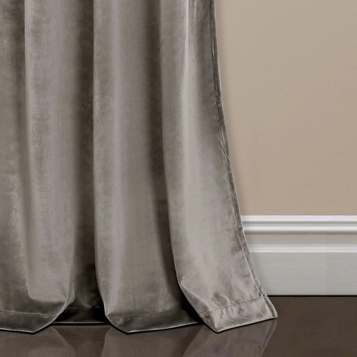 Prima Velvet Solid Back Tab Rod Pocket Light Filtering Window Curtain Panel Set - Image 52