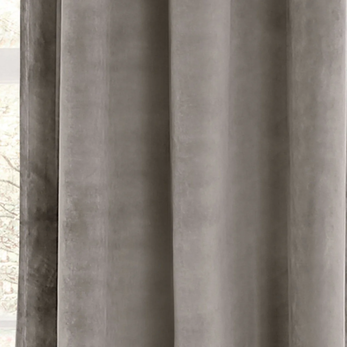 Prima Velvet Solid Back Tab Rod Pocket Light Filtering Window Curtain Panel Set - Image 54